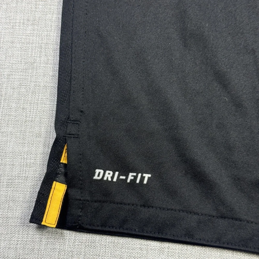 Nike Pittsburgh Steelers Polo Shirt Mens Large Black NFL Football Team Apparel